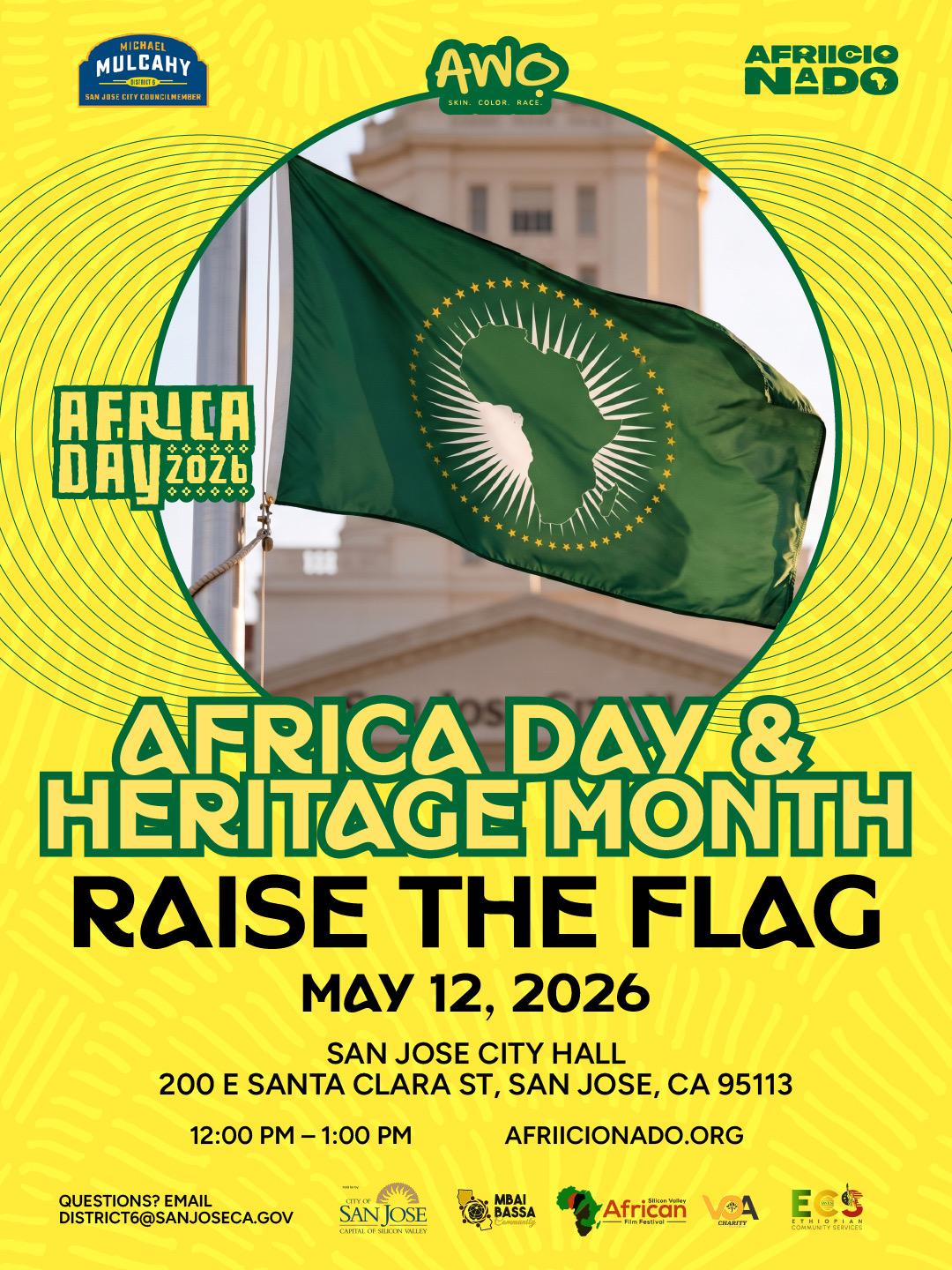 Africa Day and Heritage Month - Raise The Flag - San Jose City Hall