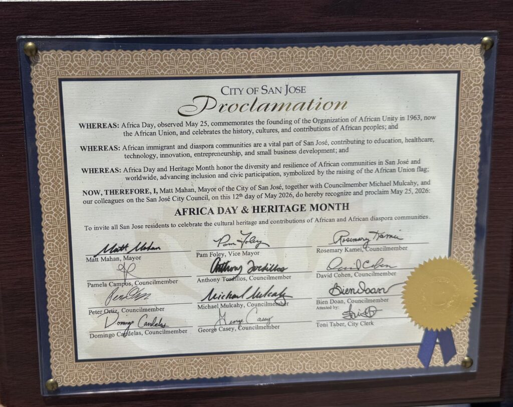 Africa Day proclamation plaque