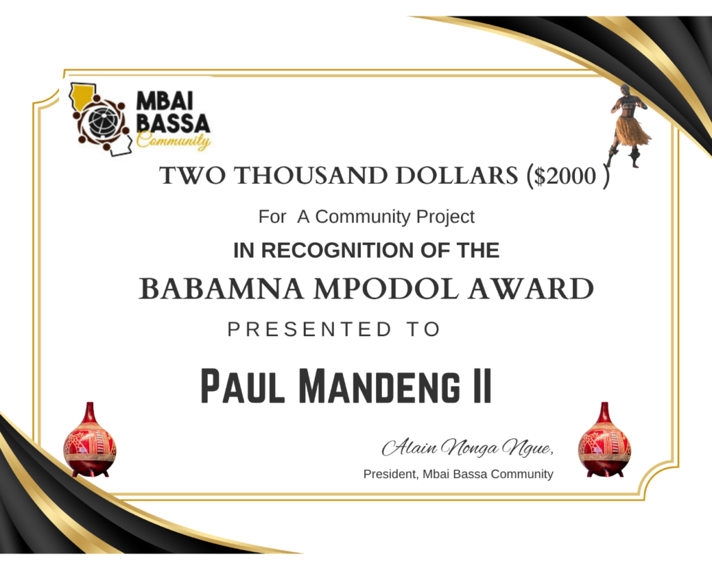 Paul Mandeng – BABAMNA MPODOL AWARD-3